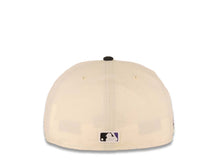 Load image into Gallery viewer, Colorado Rockies New Era MLB 59FIFTY 5950 Fitted Cap Hat Cream Crown Black Visor Team Color Logo 2007 National League L Champions Side Patch