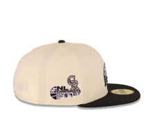 Load image into Gallery viewer, Colorado Rockies New Era MLB 59FIFTY 5950 Fitted Cap Hat Cream Crown Black Visor Team Color Logo 2007 National League L Champions Side Patch