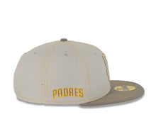 Load image into Gallery viewer, San Diego Padres New Era MLB 59FIFTY 5950 Fitted Cap Hat Gray Crown Dark Gray Visor Gray/Yellow Logo Padres Side Patch (Gray Pop)