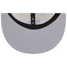 Load image into Gallery viewer, (Youth) San Diego Padres New Era MLB 59FIFTY 5950 Kid Fitted Cap Hat Cream Crown Sky Blue Visor Sky Blue/Pink Logo (2-Tone Color Pack)