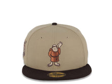 Load image into Gallery viewer, San Diego Padres New Era MLB 59FIFTY 5950 Fitted Cap Hat Khaki Crown Dark Brown Visor Metallic Brown/Pink Waving Friar Logo 40th Anniversary Side Patch