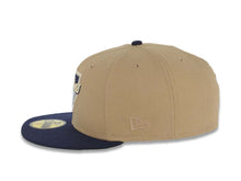 Load image into Gallery viewer, San Diego Padres New Era MLB 59FIFTY 5950 Fitted Cap Hat Khaki Crown Light Navy Blue Visor Whte/Navy Wave Logo 40th Anniversary Side Patch Green UV