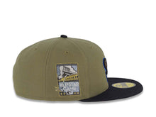 Load image into Gallery viewer, San Diego Padres New Era MLB 59FIFTY 5950 Fitted Cap Hat Light Olive Crown Black Visor Black/Blue Swinging Friar Logo 2007 All-Star Game Side Patch