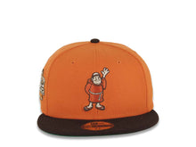 Load image into Gallery viewer, San Diego Padres New Era MLB 59FIFTY 5950 Fitted Cap Hat Dark Orange Crown Dark Brown Visor Dark Orange Waving Friar Logo Stadium Side Patch Green UV