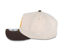Load image into Gallery viewer, San Diego Padres New Era MLB 9FORTY 940 Adjustable A-Frame Cap Hat Cream Crown Brown Visor Yellow/Orange Logo 25th Anniversary Side Patch Snapback