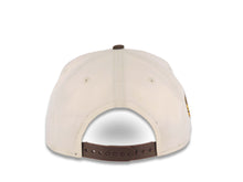 Load image into Gallery viewer, San Diego Padres New Era MLB 9FORTY 940 Adjustable A-Frame Cap Hat Cream Crown Brown Visor Yellow/Orange Logo 25th Anniversary Side Patch Snapback