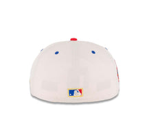 Load image into Gallery viewer, San Diego Padres New Era MLB 59FIFTY 5950 Fitted Cap Hat White Crown Blue Visor Red/Yellow Swinging Friar Logo Established 1969 Side Patch