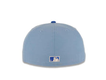 Load image into Gallery viewer, San Diego Padres New Era MLB 59FIFTY 5950 Fitted Cap Hat Sky Blue Crown Blue Azure Visor White/Royal Blue Logo 25th Anniversary Side Patch Gray UV
