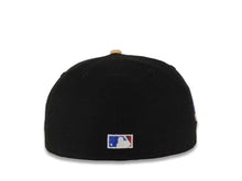 Load image into Gallery viewer, San Diego Padres New Era MLB 59FIFTY 5950 Fitted Cap Hat Black Canvas Crown Cream Visor Metallic Blue/Metallic Red Logo 40th Anniversary Side Patch