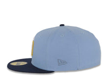 Load image into Gallery viewer, San Diego Padres New Era MLB 59FIFTY 5950 Fitted Cap Hat Sky Blue Crown Navy Blue Visor White/Metallic Gold Logo 2016 All-Star Game Side Patch Gray UV