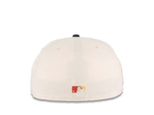 Load image into Gallery viewer, San Diego Padres New Era MLB 59FIFTY 5950 Fitted Cap Hat Cream Crown Black Visor Orange/Yellow Logo 40th Anniversary Side Patch Gray UV
