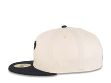 Load image into Gallery viewer, San Diego Padres New Era MLB 59FIFTY 5950 Fitted Cap Hat Cream Crown Navy Blue Visor Navy Blue/Metallic Gold Logo 40th Anniversary Side Patch Gray UV