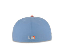 Load image into Gallery viewer, San Diego Padres New Era MLB 59FIFTY 5950 Fitted Cap Hat Sky Blue Crown Black Visor White/Orange Logo 2016 All-Star Game Side Patch Dark Gray UV