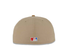 Load image into Gallery viewer, San Diego Padres New Era MLB 59FIFTY 5950 Fitted Cap Hat Khaki Crown Wheat Visor Blue/Red Logo 40th Anniversary Side Patch Blue UV