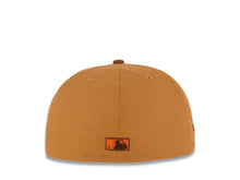Load image into Gallery viewer, San Diego Padres New Era MLB 59FIFTY 5950 Fitted Cap Hat Tan Crown Brown Visor Brown/Orange Logo 40th Anniversary Side Patch Orange UV