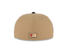 Load image into Gallery viewer, (Corduroy Visor) Los Angeles Dodgers New Era MLB 59FIFTY 5950 Fitted Cap Hat Khaki Crown Black Visor Black Logo 40th Anniversary Side Patch Orange UV