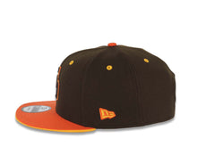 Load image into Gallery viewer, San Diego Padres New Era MLB 9FIFTY 950 Snapback Cap Hat Brown Crown Orange Visor Brown/Yellow/Orange Logo NL West Side Patch Yellow UV