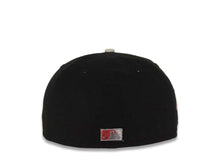 Load image into Gallery viewer, San Diego Padres New Era MLB 59FIFTY 5950 Fitted Cap Hat Black Crown Red Visor Metallic Red/Metallic Aluminum Script Logo 30th Anniversary Side Patch