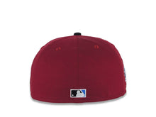 Load image into Gallery viewer, San Diego Padres New Era MLB 59FIFTY 5950 Fitted Cap Hat Cotton Cardinal Crown Black Visor White/Blue Logo 1998 World Series Side Patch