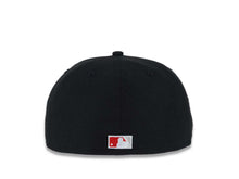 Load image into Gallery viewer, San Diego Padres New Era MLB 59FIFTY 5950 Fitted Cap Hat Black Crown Red Visor White Logo Petco Park Side Patch Green UV