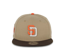 Load image into Gallery viewer, San Diego Padres New Era MLB 9FIFTY 950 Snapback Cap Hat Khaki Crown Brown Visor Orange/White Logo Stadium Side Patch Green UV