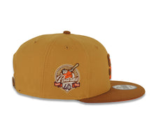 Load image into Gallery viewer, San Diego Padres New Era MLB 9FIFTY 950 Snapback Cap Hat Tan Crown Brown Visor Brown/Orange Logo 40th Anniversary Side Patch Orange UV