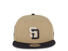 Load image into Gallery viewer, San Diego Padres New Era MLB 9FIFTY 950 Snapback Cap Hat Khaki Crown Navy Visor White/Navy Logo 40th Anniversary Side Patch Gray UV