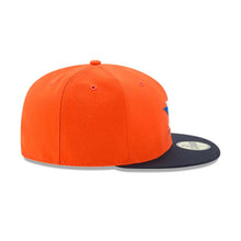 Load image into Gallery viewer, (Youth) Houston Astros New Era MLB 59FIFTY 5950 Kids Fitted Cap Hat Orange Crown Navy Visor White/Navy Blue Logo