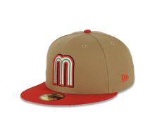 Load image into Gallery viewer, Mexico New Era World Baseball Classic WBC 59FIFTY 5950 Fitted Cap Hat Khaki Crown Red Visor White/Green/Red/Black Logo Gray UV