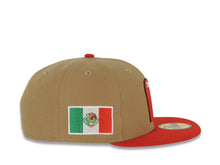 Load image into Gallery viewer, Mexico New Era World Baseball Classic WBC 59FIFTY 5950 Fitted Cap Hat Khaki Crown Red Visor White/Green/Red/Black Logo Gray UV