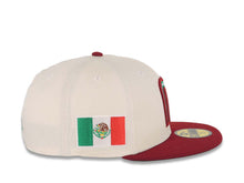 Load image into Gallery viewer, Mexico New Era World Baseball Classic WBC 59FIFTY 5950 Fitted Cap Hat Cream Crown Cardinal Visor Green/White/Cardinal Logo Green UV