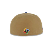 Load image into Gallery viewer, Puerto Rico New Era World Baseball Classic WBC 59FIFTY 5950 Fitted Cap Hat Khaki Crown Light Royal Blue Visor White/Red Logo Gray UV