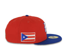 Load image into Gallery viewer, Puerto Rico New Era World Baseball Classic WBC 59FIFTY 5950 Fitted Cap Hat Red Crown Light Royal Blue Visor White/Light Royal Blue Logo Gray UV