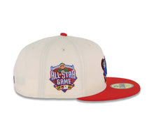 Load image into Gallery viewer, San Diego Padres New Era MLB 59FIFTY 5950 Fitted Cap Hat Cream Crown Red Visor Metallic Blue/Red Swinging Friar Logo 2016 All-Star Game Side Patch