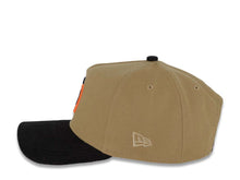 Load image into Gallery viewer, (Corduroy Visor) San Diego Padres New Era MLB 940 A-Frame Adjustable Cap Hat Khaki Crown Black Visor Navy/Orange Logo 1998 World Series Side Patch