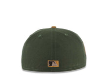 Load image into Gallery viewer, San Diego Padres New Era MLB 59FIFTY 5950 Fitted Cap Hat Olive Green Crown Brown Visor Tan/Cream Script Logo 40th Anniversary Side Patch Tan UV