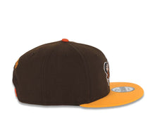 Load image into Gallery viewer, San Diego Padres New Era MLB 9FIFTY 950 Snapback Cap Hat Brown Crown Yellow Visor Brown/Yellow Swinging Friar Logo Green UV