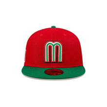 Load image into Gallery viewer, Mexico New Era World Baseball Classic WBC 59FIFTY 5950 Fitted Cap Hat Red Crown Green Visor White/Green/Red/Black Logo Gray UV