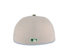 Load image into Gallery viewer, San Diego Padres New Era MLB 59FIFTY 5950 Fitted Cap Hat Stone Crown Olive Green Visor Green/Brown Swinging Friar Logo 40th Anniversary Side Patch