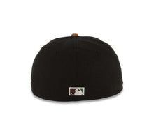 Load image into Gallery viewer, (Pin Included) San Diego Padres New Era MLB 59FIFTY 5950 Fitted Cap Hat Black Crown Brown Visor White Cooperstown Logo Go Padres Side Patch Green UV