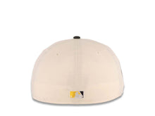 Load image into Gallery viewer, San Diego Padres New Era MLB 59FIFTY 5950 Fitted Cap Hat Chrome Crown Black Visor Yellow/Black Script Logo 25th Anniversary Side Patch Gray UV