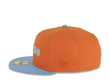 Load image into Gallery viewer, San Diego Padres New Era MLB 59FIFTY 5950 Fitted Cap Hat Orange Crown Sky Blue Visor Metallic Blue/Glow Whie Script Logo 1978 All-Star Game Side Patch