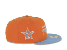 Load image into Gallery viewer, San Diego Padres New Era MLB 59FIFTY 5950 Fitted Cap Hat Orange Crown Sky Blue Visor Metallic Blue/Glow Whie Script Logo 1978 All-Star Game Side Patch