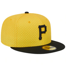 Load image into Gallery viewer, Houston Astros New Era MLB 59FIFTY 5950 Fitted Cap Hat Yellow Crown Black Visor Black Logo (2023 City Connect)