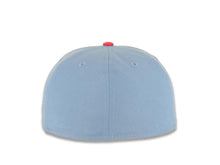 Load image into Gallery viewer, San Diego Padres New Era MLB 59FIFTY 5950 Fitted Cap Hat Sky Blue Crown Magenta Visor White/Magenta P Logo Batterman Batty Side Patch Gray UV