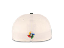 Load image into Gallery viewer, Mexico New Era WBC World Baseball Classic 59FIFTY 5950 Fitted Cap Hat Cream Crown Dark Green Visor Green/Red Logo Mexico Flag Side Patch Red UV