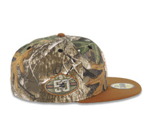 Load image into Gallery viewer, San Diego Padres New Era MLB 59FIFTY 5950 Fitted Cap Hat Real Tree Edge Crown Brown Visor White/Light Khaki Logo 50th Anniversary Side Patch Green UV