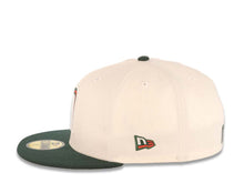 Load image into Gallery viewer, Mexico New Era WBC World Baseball Classic 59FIFTY 5950 Fitted Cap Hat Cream Crown Dark Green Visor Red/Dark Green Logo Mexico Flag Side Patch