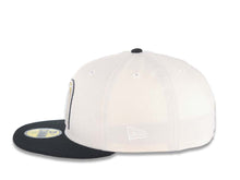 Load image into Gallery viewer, Mexico New Era WBC World Baseball Classic 59FIFTY 5950 Fitted Cap Hat Cream Crown Black Visor White/Metallic Gold/Black Logo Mexico Flag Side Patch