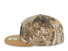 Load image into Gallery viewer, Mexico New Era WBC World Baseball Classic 59FIFTY 5950 Fitted Cap Hat Real-Tree Edge Crown Light Brown Visor Yellow/Black Logo Mexico Flag Side Patch Gray UV